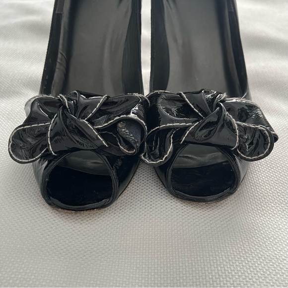 Stuart Weitzman Heelbowd Pumps Patten Black Size 7 - Picture 4 of 7